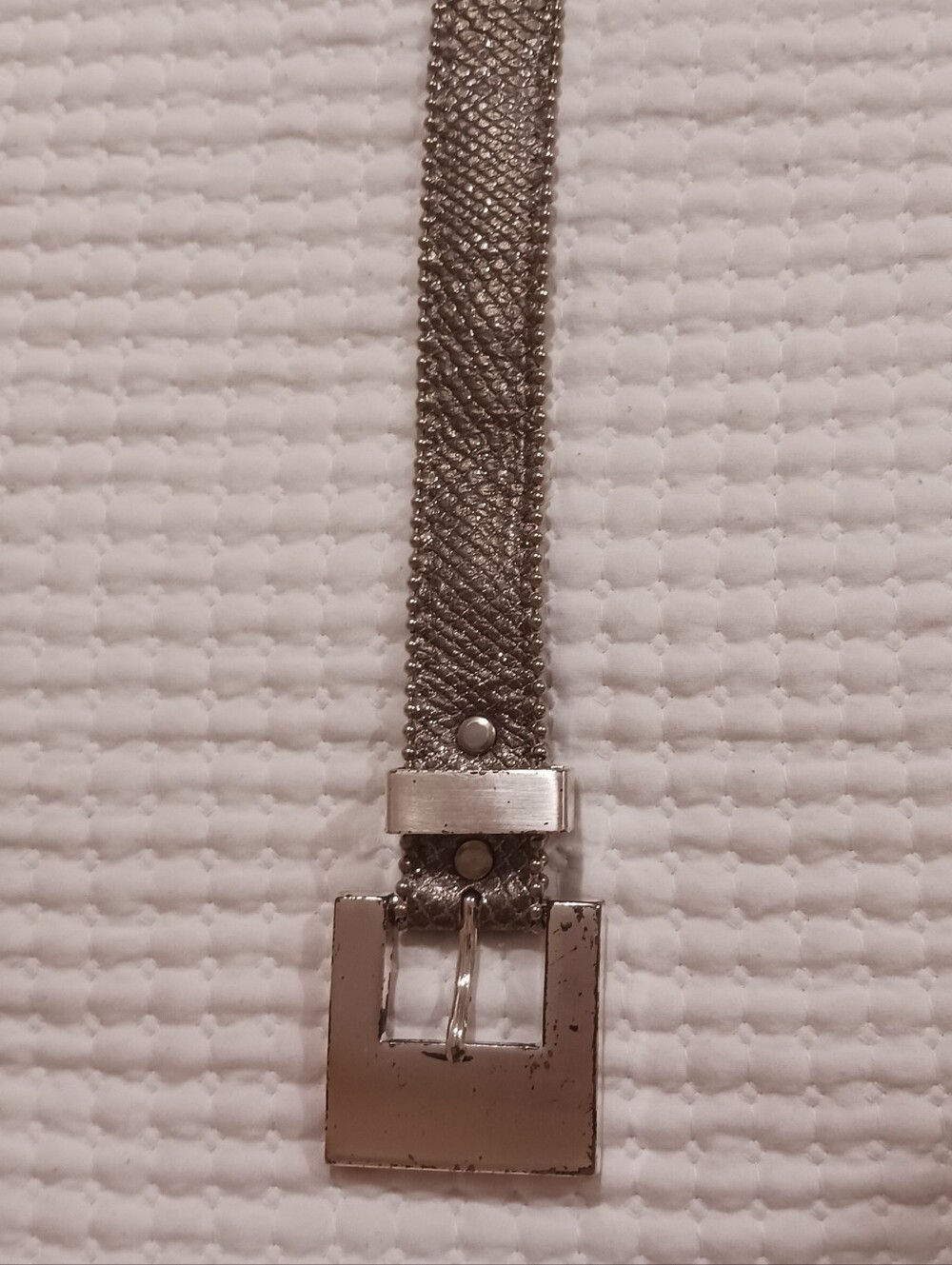 BB Simon Embossed Leather Ball Chain Belt - Picture 5 of 15